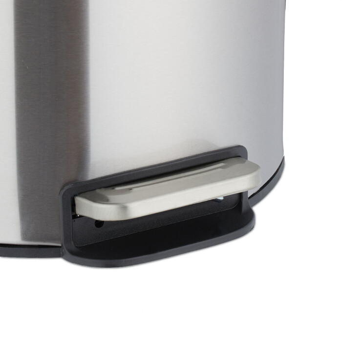 Relaxdays Edelstahl Treteimer 12 Liter