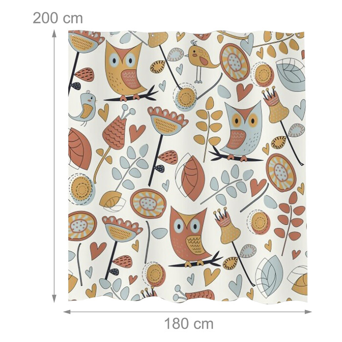 Relaxdays Duschvorhang 180x200 cm mit Motiv