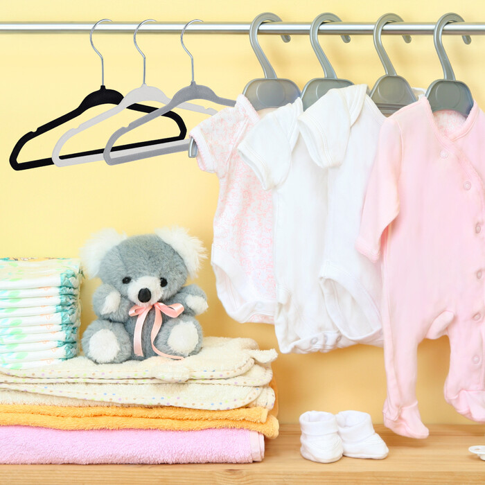 Relaxdays Kinderkleiderbügel Samt