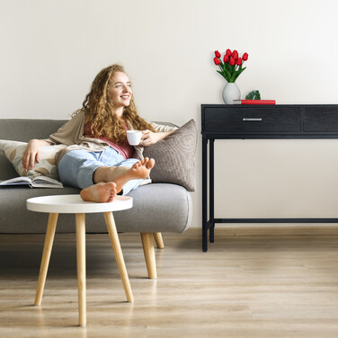 Relaxdays Konsolentisch mit 2 Schubladen