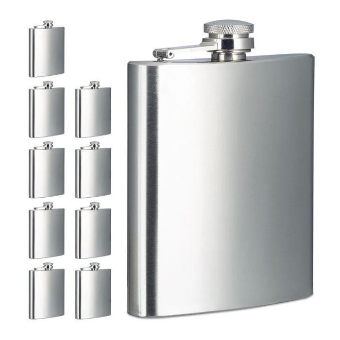 Relaxdays Flachmann 10er Set 200ml