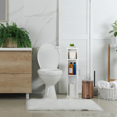 Relaxdays Weißer Toilettenpapierhalter stehend