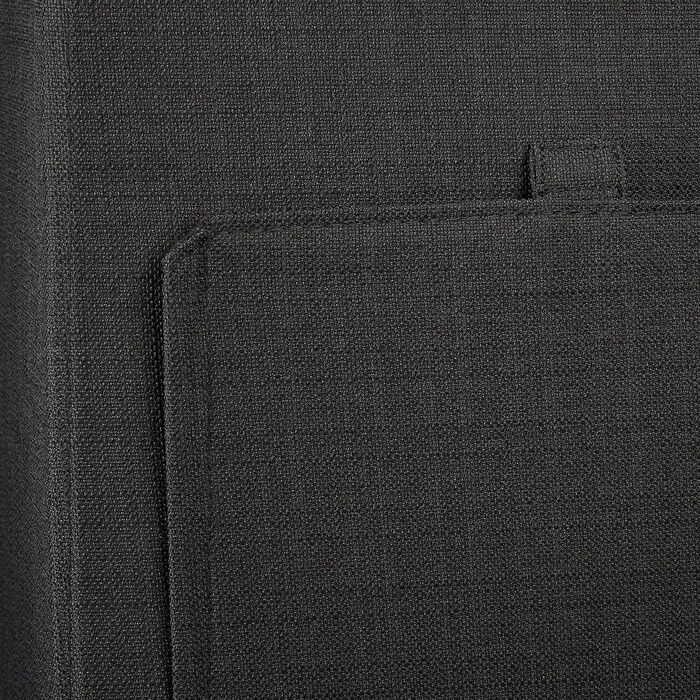 Relaxdays Faltbarer Sitzhocker, Leinen, Aufbewahrungsbox, abnehmbarer Deckel, 38x38x38 cm, Schwarz