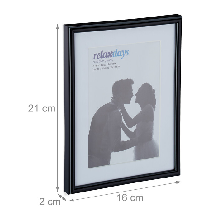 Relaxdays Bilderrahmen 2er Set 15 x 20 cm