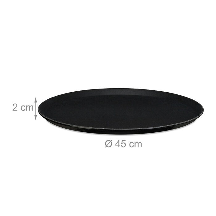 Relaxdays Rundes Gastro Serviertablett 2er Set