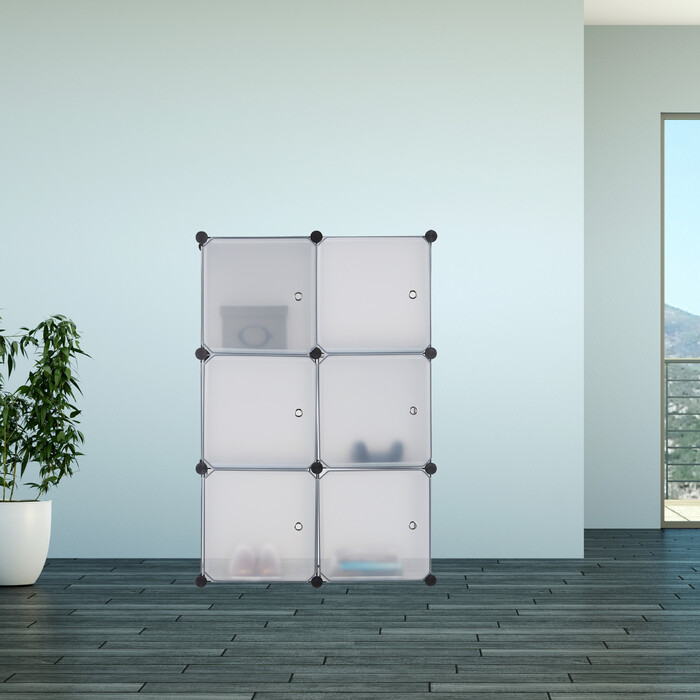 Relaxdays Regalsystem mit 6 Türen
