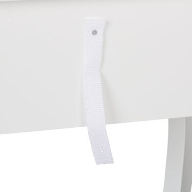 Relaxdays Kinder Schminktisch mit Spiegel & Hocker, 110x50x30 cm, ab 3 Jahre, weiß