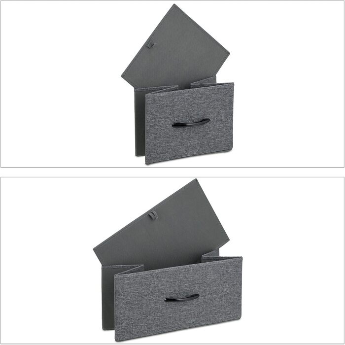 Relaxdays Kommode, 100x100x30 cm, Metall & Holzoptik, 9 Stoff-Schubladen, Moderne Beistellkommode