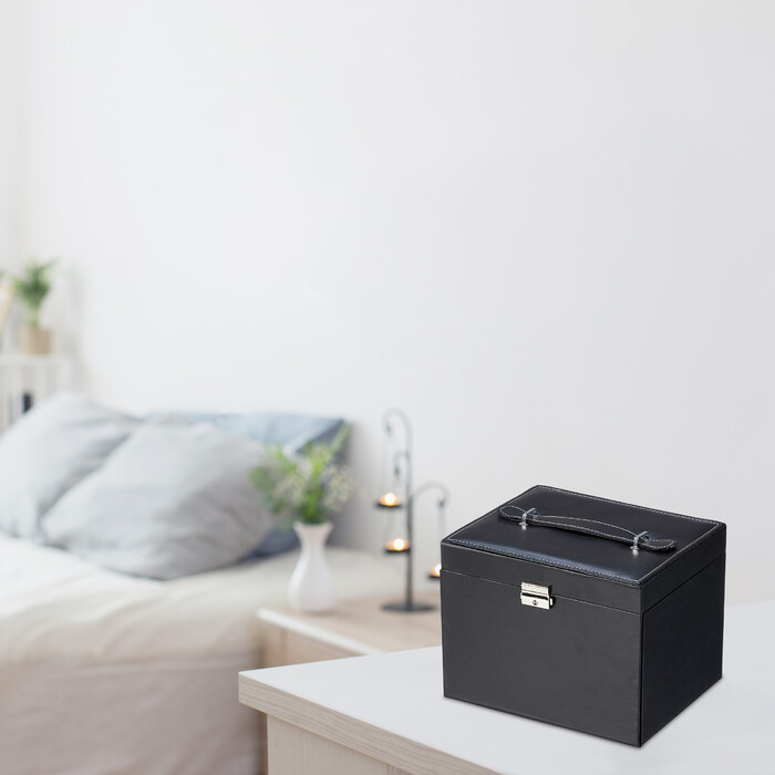 Relaxdays Schmuckkasten mit Spiegel