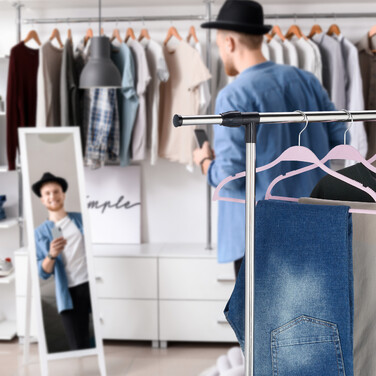 Relaxdays Kleiderbügel aus Weizenstroh 10er Set