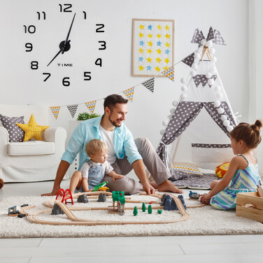 Relaxdays DIY Wanduhr mit 3D-Zahlen