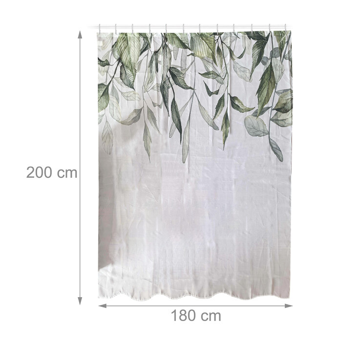 Relaxdays Duschvorhang 180x200 cm mit Motiv