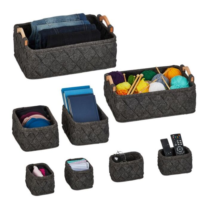 Relaxdays 8-teiliger Schrank-Organizer
