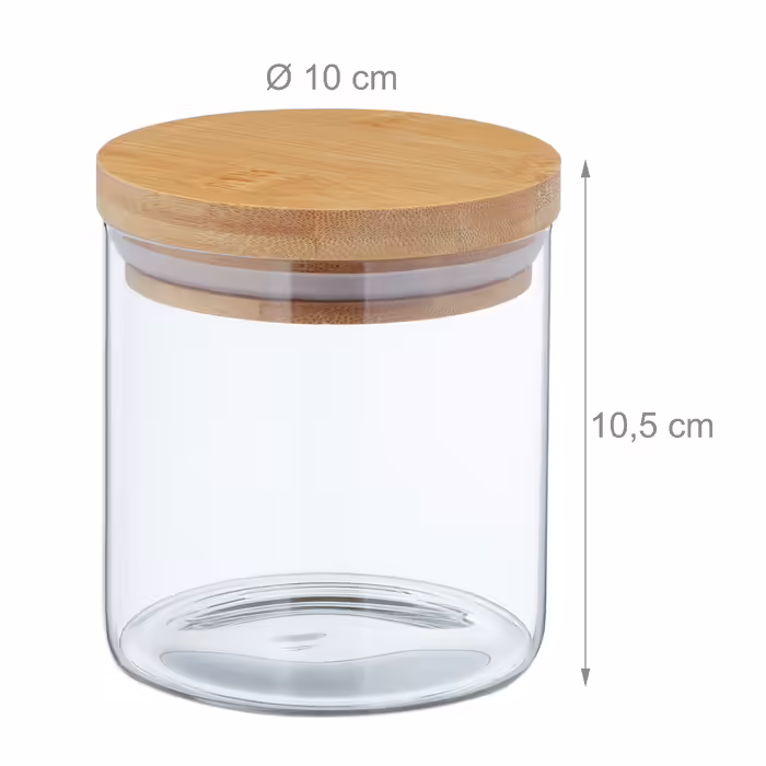 Relaxdays 9er Set Vorratsgläser mit Deckel 500 ml