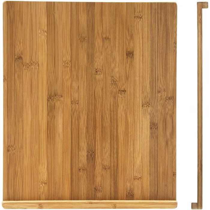 Relaxdays Bambus Tranchierbrett, 2,5 x 38 x 45 cm, doppelseitig verwendbar, messerschonend