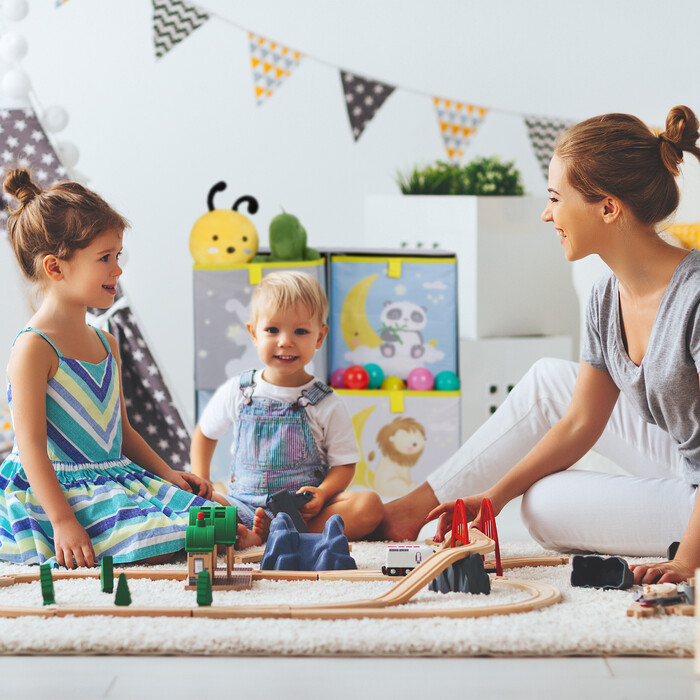 Relaxdays Kinderregal mit Boxen