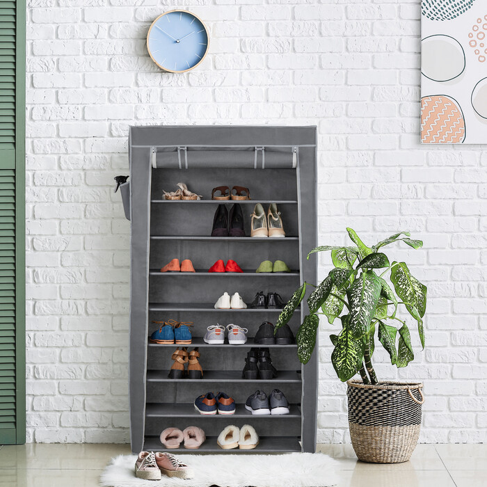 Relaxdays Schuhschrank Stoff 9 Fächer