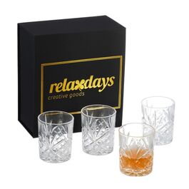 Relaxdays 4er Set Whisky Gläser