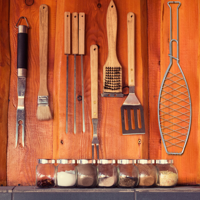 Relaxdays Fischbräter Grill 6er Set