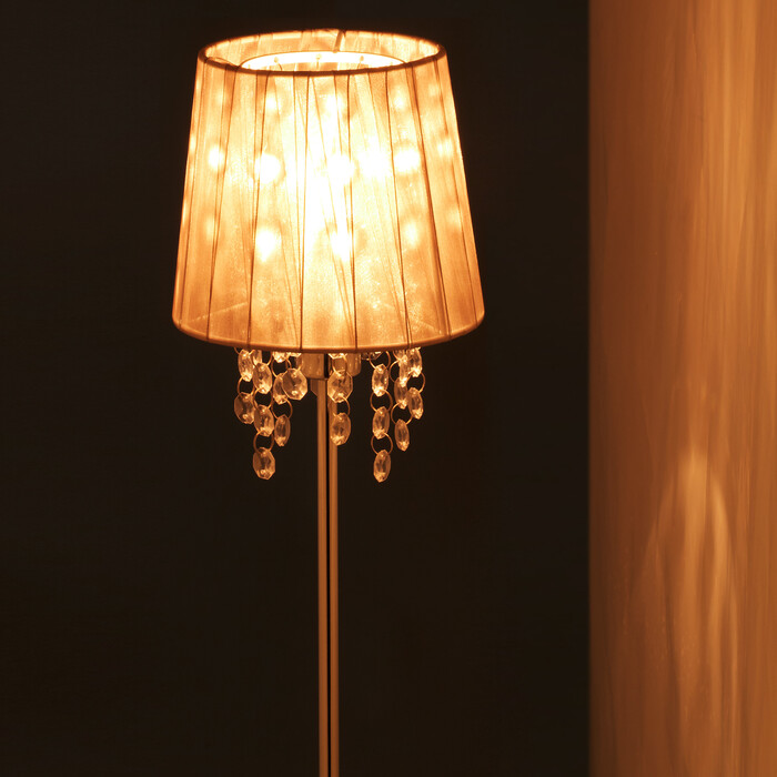 Relaxdays Tischlampe Organza Kristall