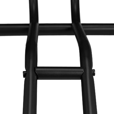 Relaxdays Fahrradständer Boden, für Reifenbreite bis 2,5', Fahrrad Ausstellungsständer, Vorder-& Hinterrad, schwarz