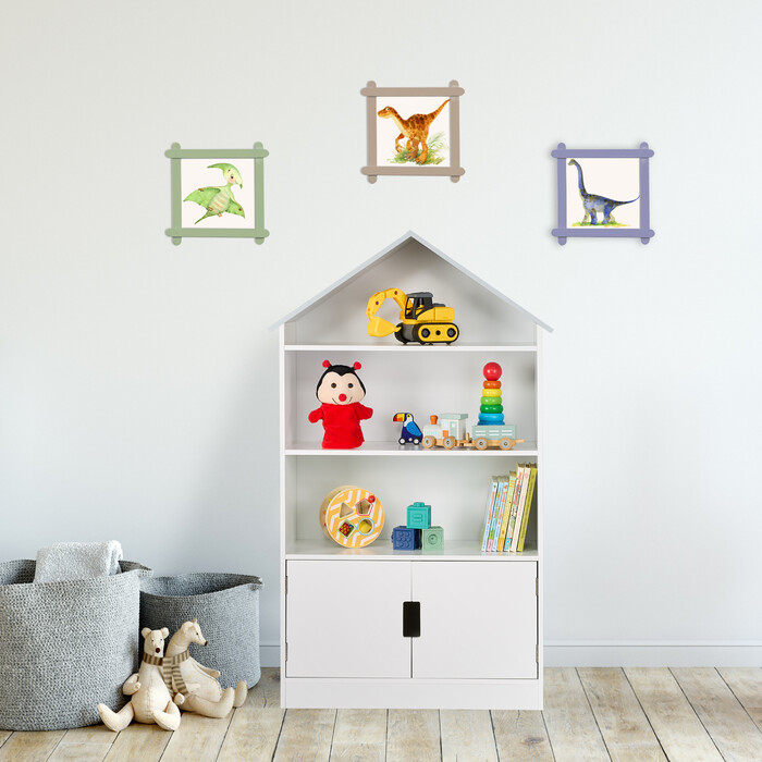 Relaxdays Kinderregal Hausform