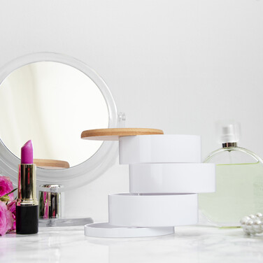 Relaxdays Make Up Organizer mit 3 Fächern