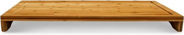Relaxdays Bambus Schneidebrett 4,5x52x29cm mit Saftrinne, natur