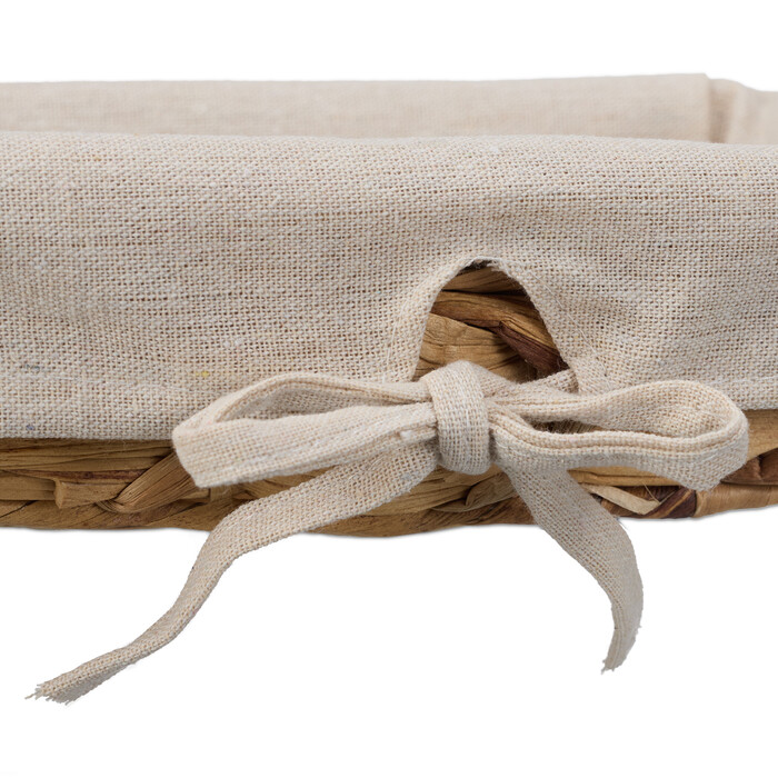 Relaxdays 3er Set Brotkorb mit Stoffeinsatz