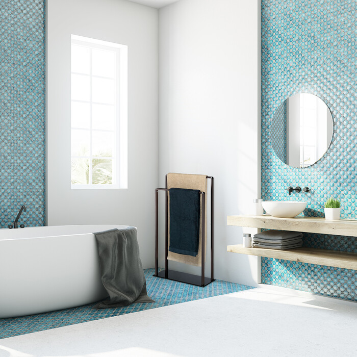 Relaxdays Handtuchständer freistehend 2 Stangen