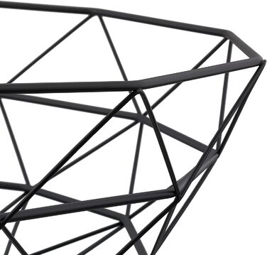 Relaxdays Obstkorb Metall, eckig, HBT: 13,5x34,5 cm, Drahtkorb, modern, schwarz