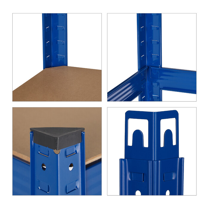 Relaxdays Schwerlastregal 180x90x45 blau