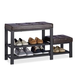 Relaxdays Schuhbank mit Hocker
