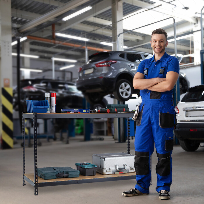 Relaxdays Schwarze Werkbank