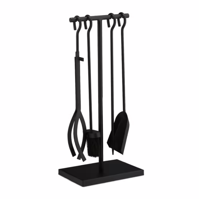 Relaxdays Kaminbesteck schwarz 5 tlg.