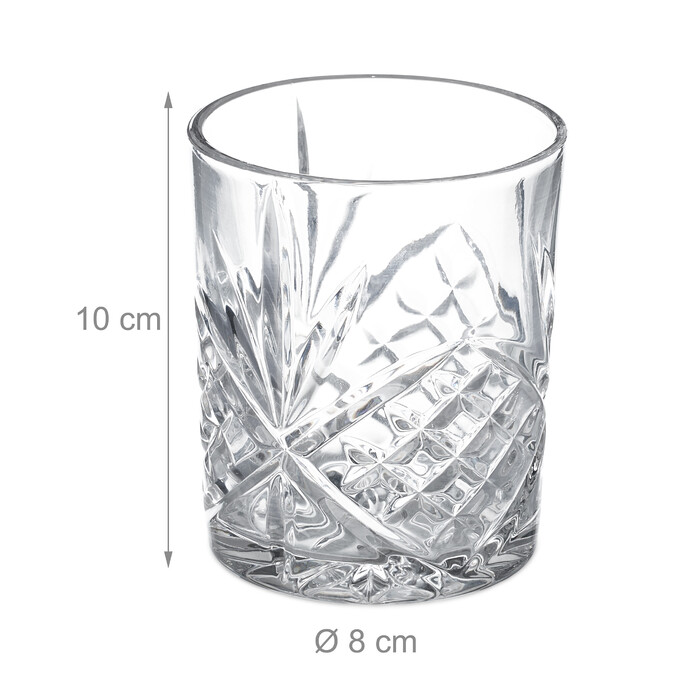 Relaxdays 4er Set Whisky Gläser
