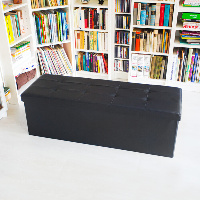 Relaxdays Faltbare Sitzbank aus Kunstleder