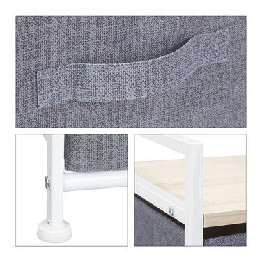 Relaxdays Regalsystem verschiedene Varianten grau