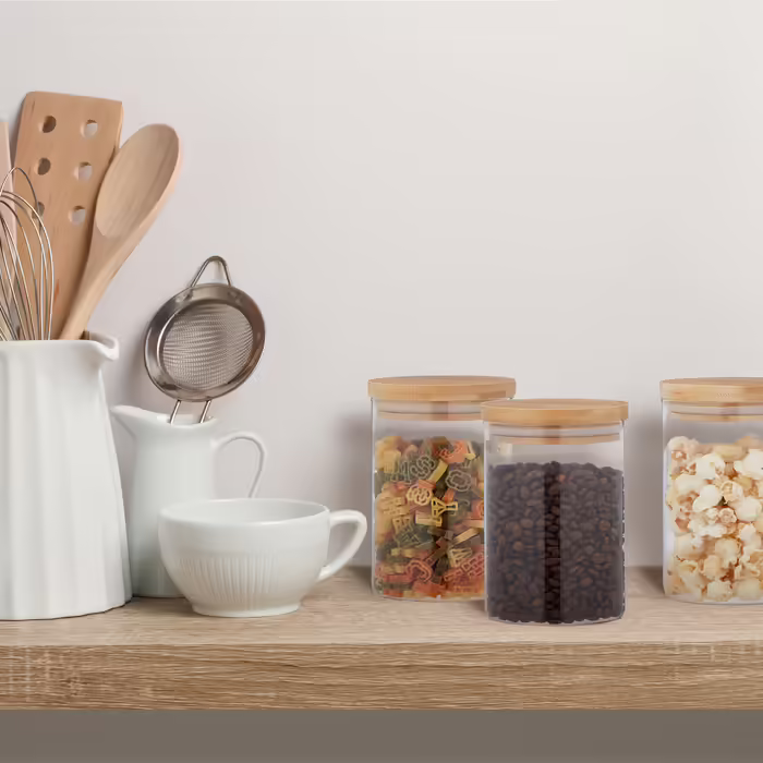 Relaxdays 4er Set Vorratsgläser mit Deckel 750 ml