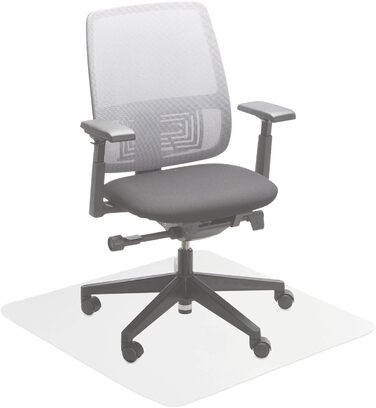 Relaxdays Bodenschutzmatte Bürostuhl,  PVC Bodenunterlage Laminat, Parkett, Fliesen, rutschfest, transparent (90 x 90 cm)