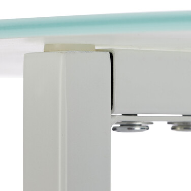 Relaxdays Beistelltisch Glas Metall rund