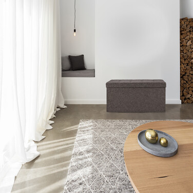 Relaxdays Sitzbank mit klappbarem Deckel
