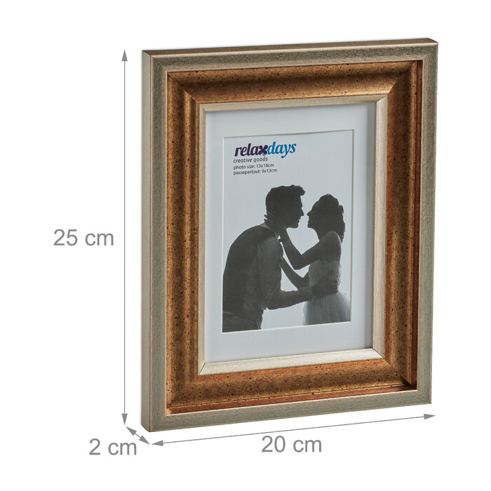 Relaxdays Bilderrahmen 13x18 cm 2er Set