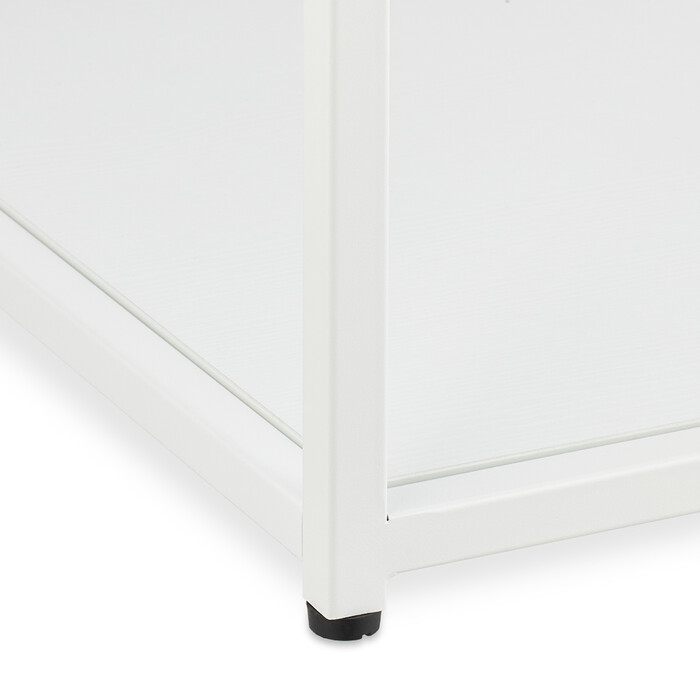 Relaxdays Beistelltisch Quader mit Glas
