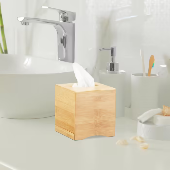 Relaxdays Kosmetiktücherbox quadratisch