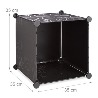 Relaxdays Kleiderschrank Stecksystem 12 Fächer