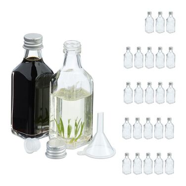 Relaxdays Kleine Flaschen im Set 50 ml