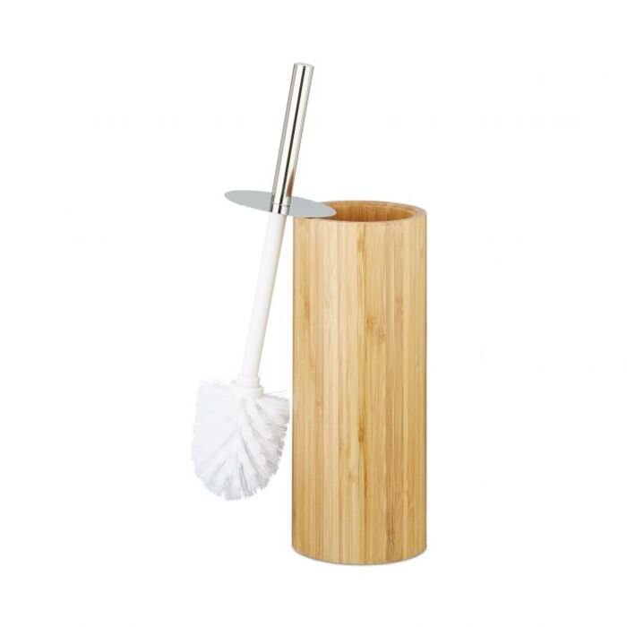 Relaxdays WC-Bürstenhalter Bambus