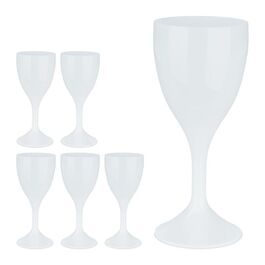 Relaxdays Weingläser Kunststoff 6er Set