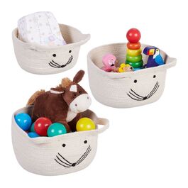 Relaxdays Aufbewahrungskorb 3er Set